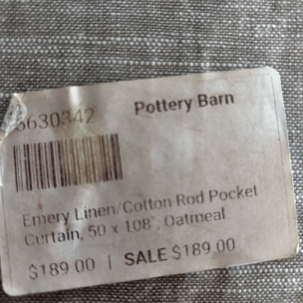 Pottery Barn Emery curtain-Oatmeal - Picture 3 of 4